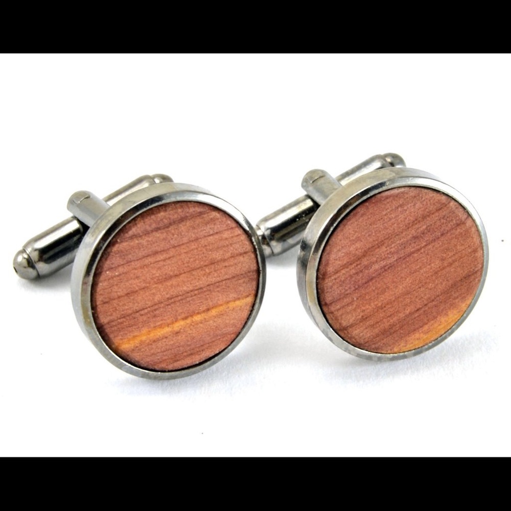 Handmade wood cufflinks